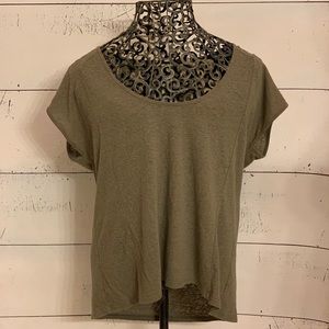 Olive Green boatneck shirt